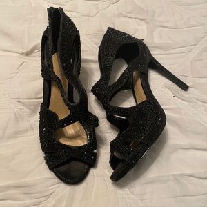 Gianni Bini Black Rhinestone Heels